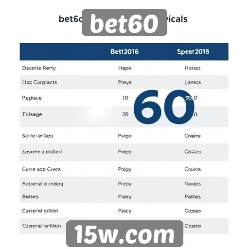 Comparação entre Bet60 e concorrentes no mercado